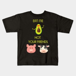 Vegan Eat Plant Based Not Animals Kids T-Shirt